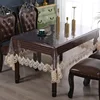 Waterproof Table Cloth PVC Transparent Soft Dining TableCloth Lace Embroidered Oil-proof Table Cover Coffee Table Crystal Plate 4