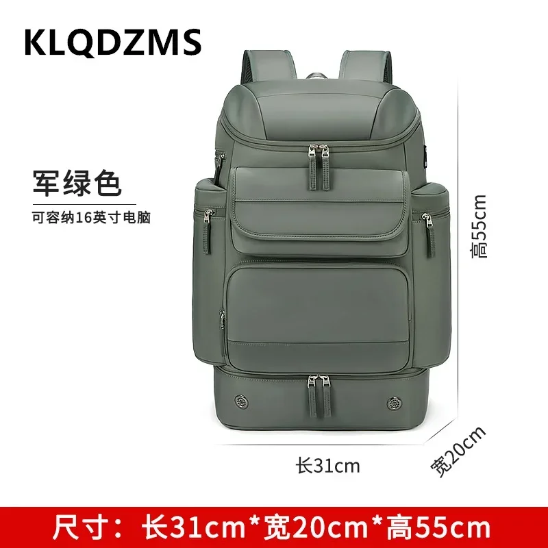 

Нейлоновый рюкзак KLQDZMS для мужчин и женщин, Вместительная дорожная сумка, Легкий эргономичный рюкзак для ноутбука с USB-зарядкой
