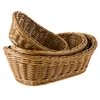 Bread Tray Rattan Wicker Woven Serving Baskets for Bread Fruit Vegetable Handmade Oval Storage Basket Display Rattan Basket 1