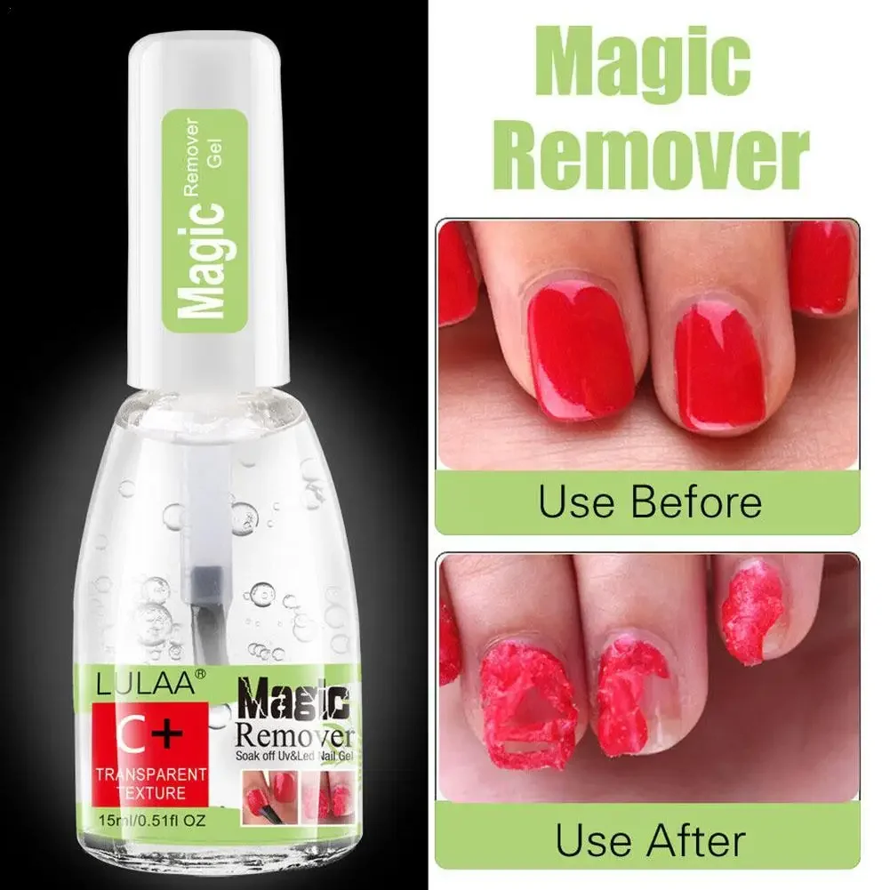 

15ml Magic Burst Nail Remover Gel Semi Permanent Nail Polish Remover UV Gel Remover Soak Off Acrylic Clean Degreaser Manicure