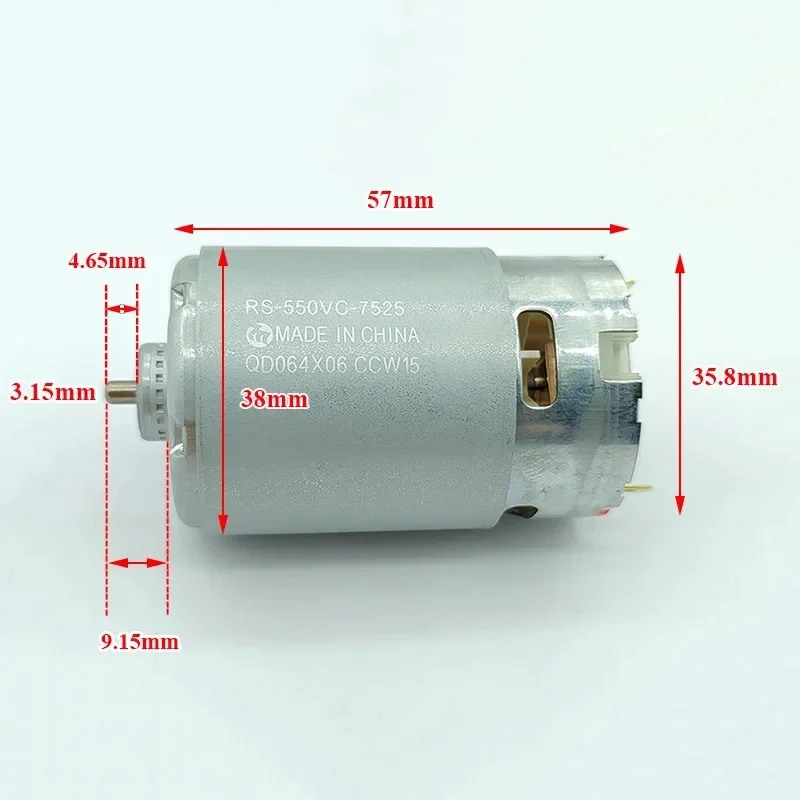 마부치 RS-550VC-7525 고속 미니 모터 21300RPM 36mm 샤프트 10.8V 12V 14.4V 드릴 정원 도구용 DC 3.15mm
