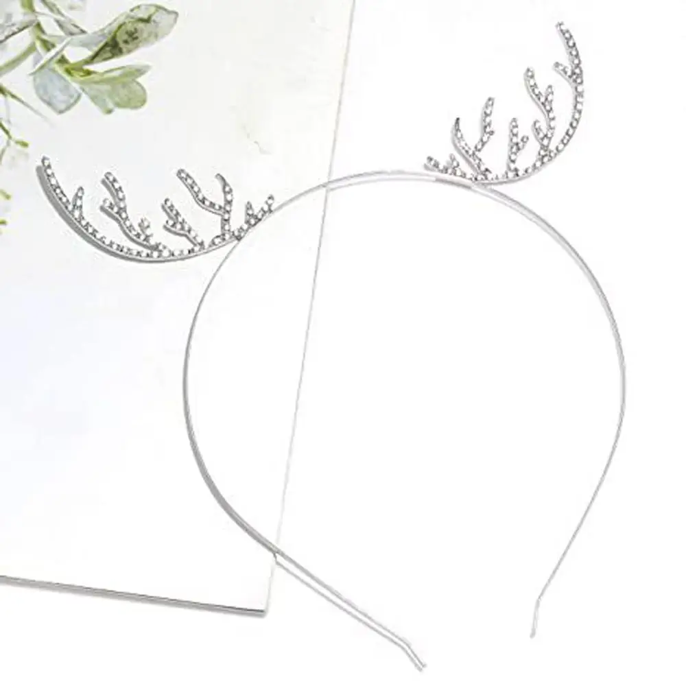 

Cute Headdress Headpiece Zircon Letter For Girls Christmas Headband Women Hair Hoop Elk Antlers Korean Hairbands