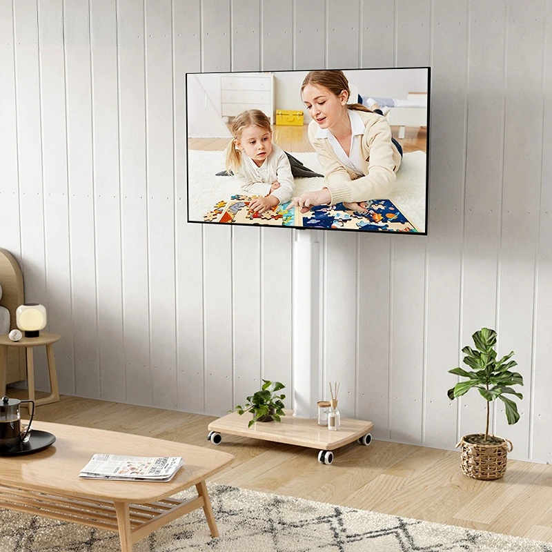 Staffa Tv Mobile White Floor Rack 60/65/70