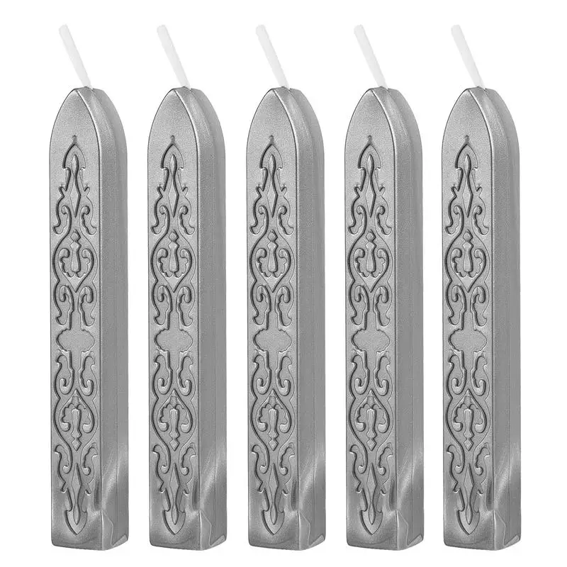 Pack of 5 Solid Color Sealing Wax Sticks for Envelopes, Invitations, and Gifts