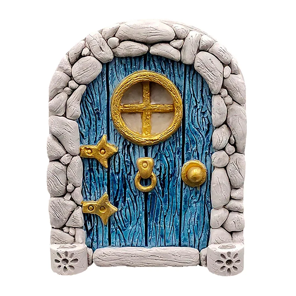 Wooden Fairy Door Sculpture for Garden Decor