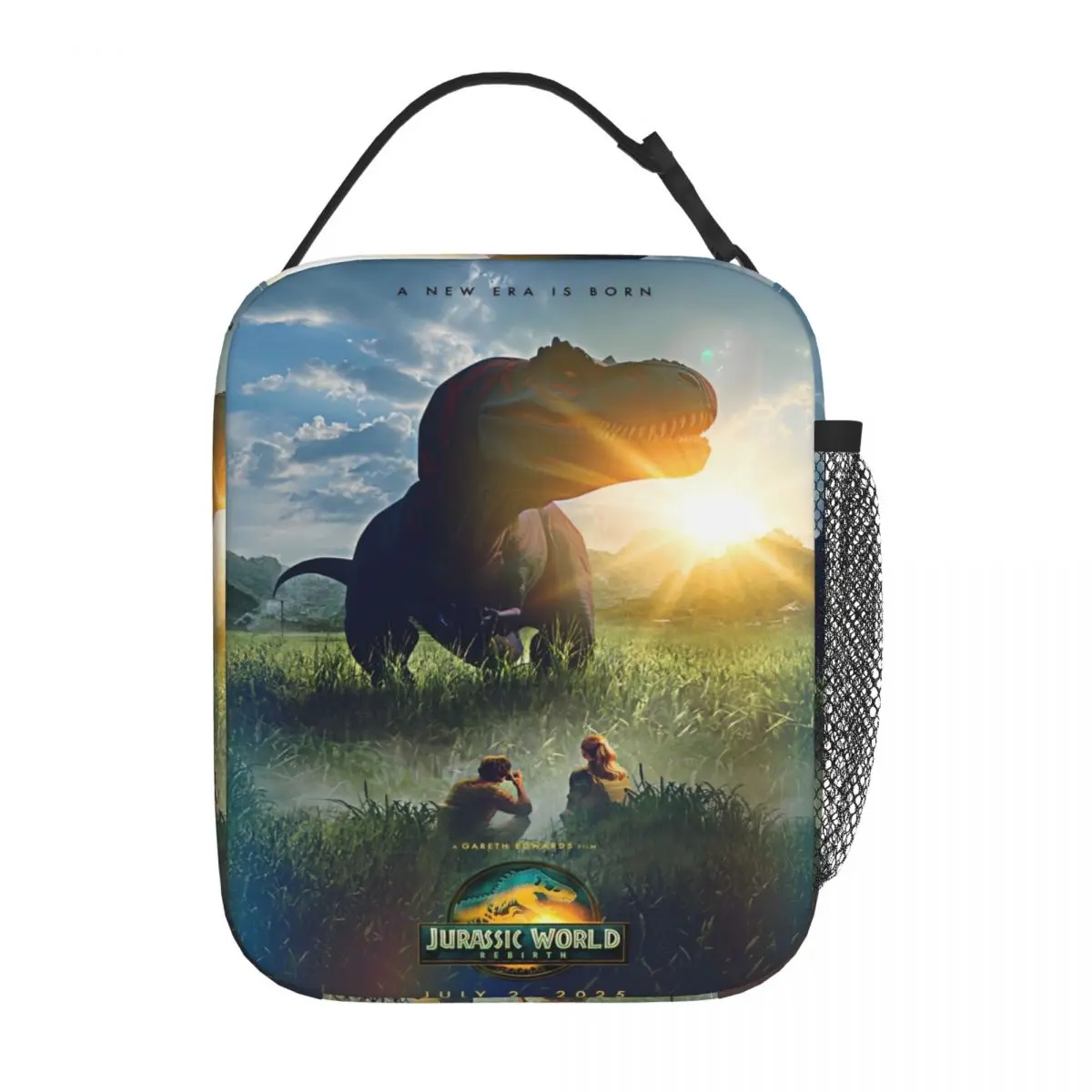 Jurassic World 4 Rebirth Teaser Insulated Lunch Bag for Men Women Dinosaur Movie Storage Food Box Thermal Lunch Boxes For Picnic