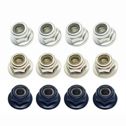 4Pcs Metal M4 Wheel Lock Nut For 1/10 TRX4 TRX6 SCX10 90046 104009 DBX-10 RC Car 4mm Screw Hole M4 Flange Nut Parts