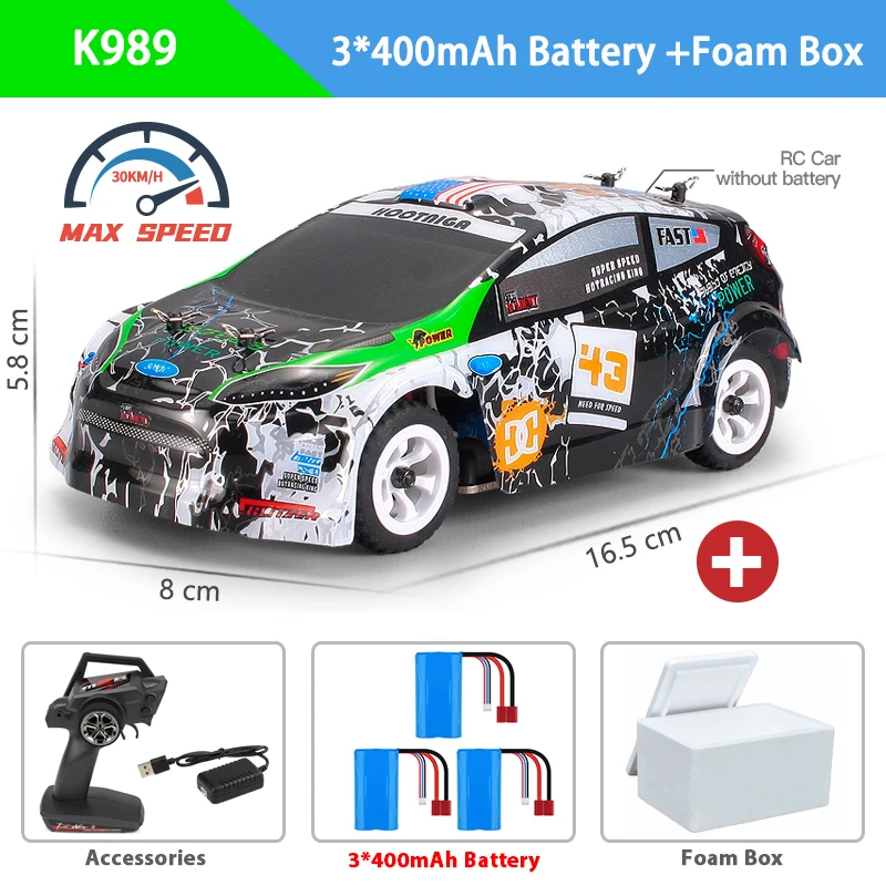 thumbnail image 1 of WLtoys K969 1:28 4WD 2.4G Mini RC Coche de carreras de alta velocidad todoterreno Control remoto Drift Toys Vehículo de aleación para niños Regalo para niños, 1 of 5