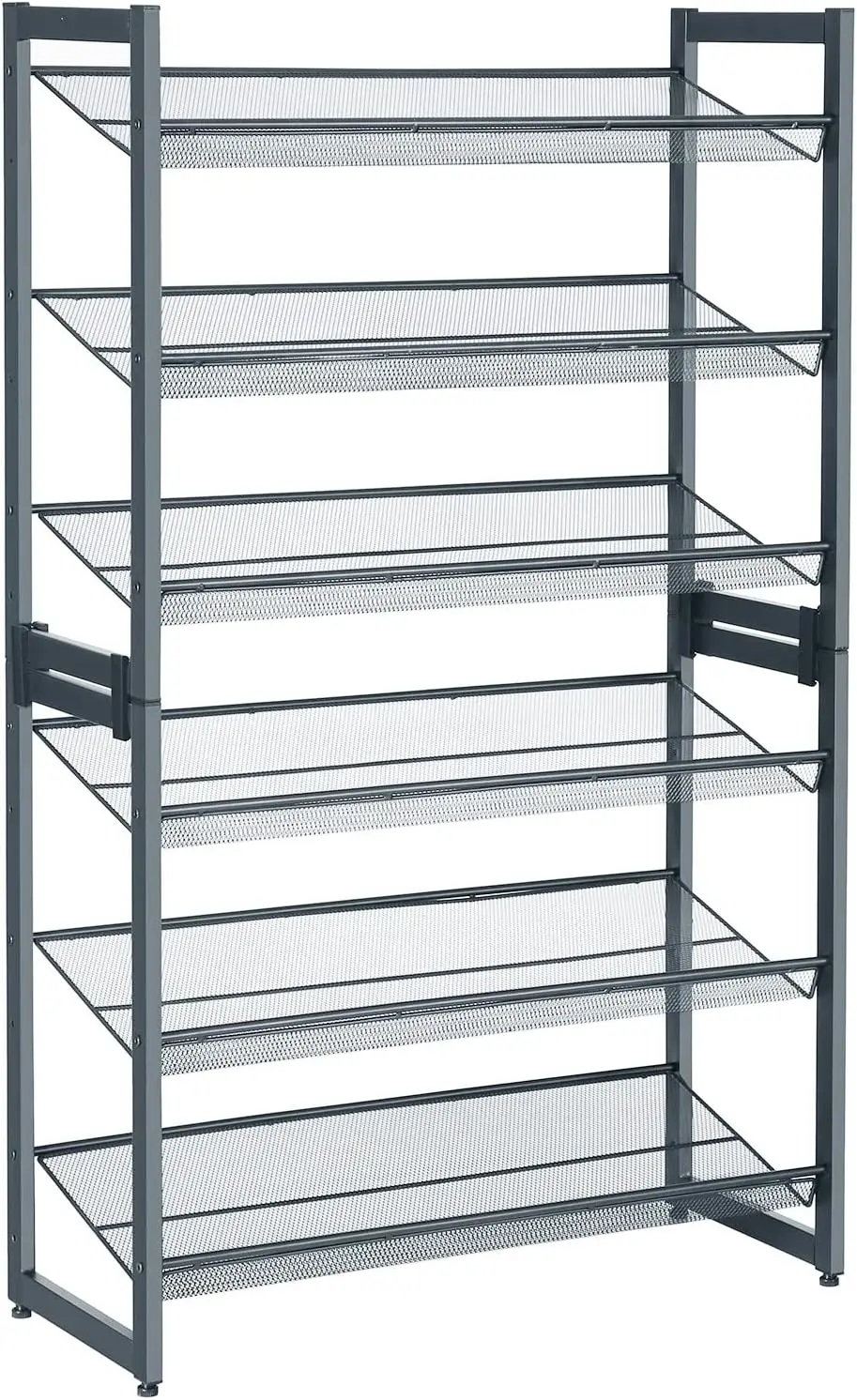 

6-Tier Shoe Rack Storage, Metal Shoe Organizer Stand for Garage, Entryway, Set of 2 3-Tier Rack Shelf, with Adjustabl