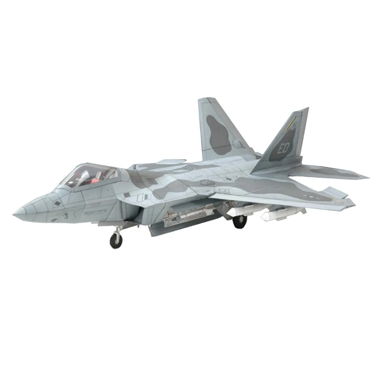 3D F22 Fighter Assemble Paper Model Kit 1:33 Scale DIY Toys Education Toys Building Papercraft for Kids Children Collectables