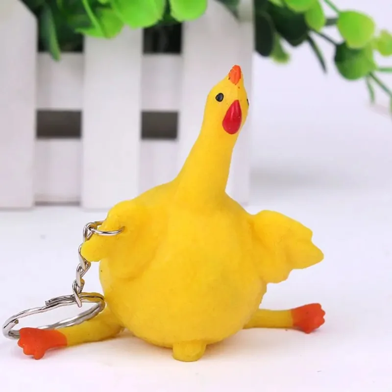 

New Arrival Spoof vent Toys Lay eggs Chicken Hand squeeze Funny Toys Halloween Birthday Present