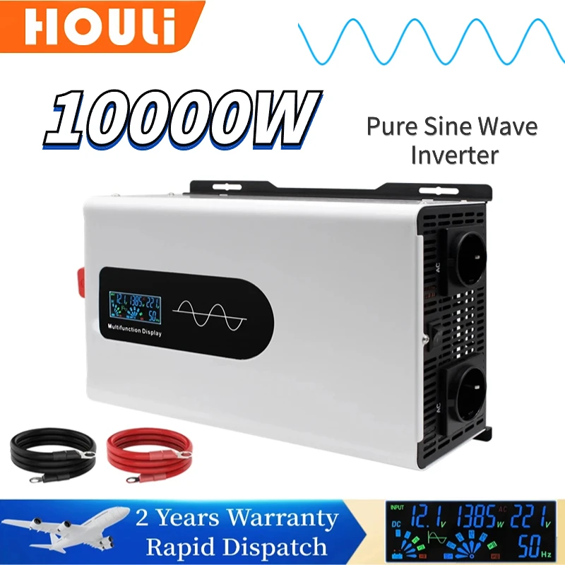 10000W Power Inverter 24V 220V Inversor Onda Pura Przetwornica Falownik Trasformatore Di Tensione 220V 24V 48V