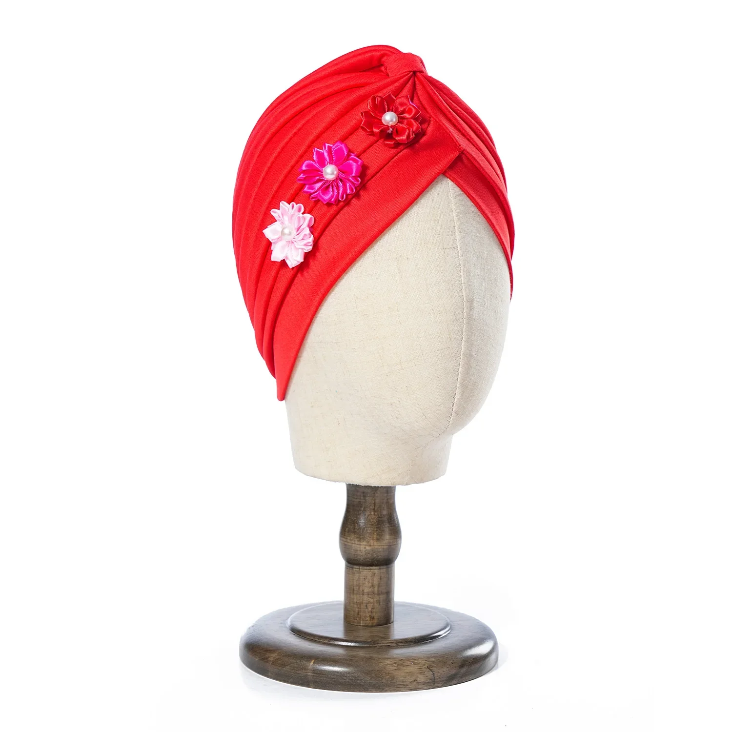 Blumen-Perlen-Turban Plissierter Innerer Hijab-Hut Damen Chemo-Kappe Muslimischer Kopfschutz Mützen Bonnet Arabisch Islamisch Haarausfall Turbante – Detail 10