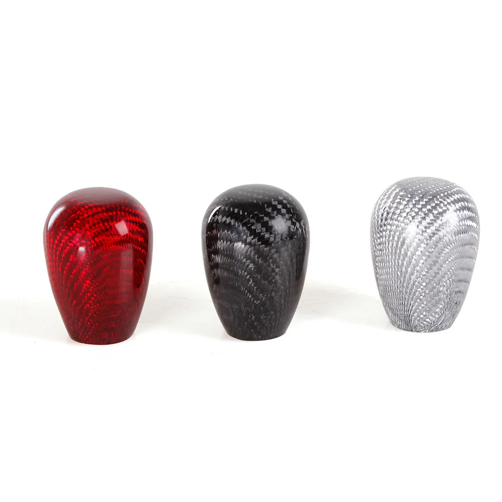 

Car Modification Fittings Carbon Fiber Gear Head Short Duck Egg Type Carbon Pattern Wave Lever Head Automatic Gear Head
