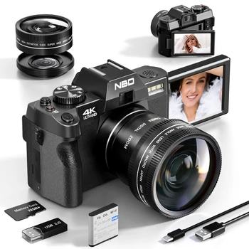 NBD Compact Digital Photography Camera 4K WIFI Web Cam Vintage Vlog Video Recorder YouTube48MP Camcorder 16X Digital Zoom Camera