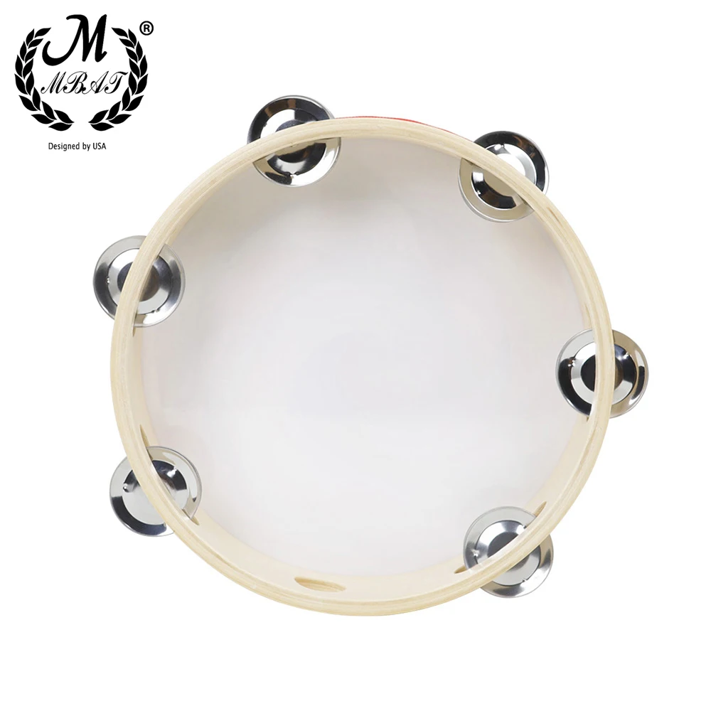 M MBAT 8 Inch Tambourine Colorful Lollipop Hand Held Tambourine Percussion Musical Instrument Children Kids Toy Christmas Gift