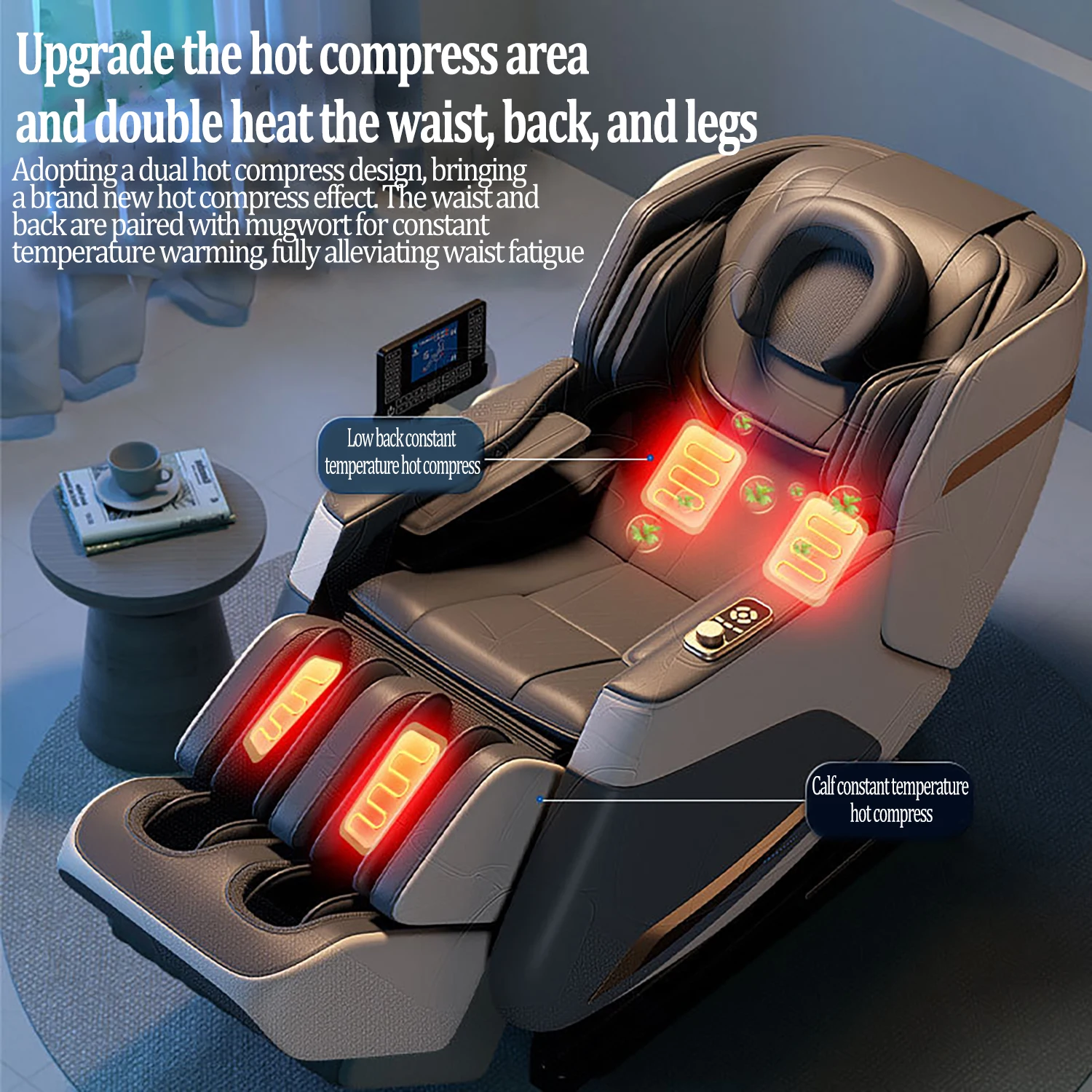 Massage Chair Full Body 8d Zero Gravity Luxury  Leathe  Electric 3D Spa Shiatsu Kneading Full Body Airbag Body Scan Sole  Chair 4