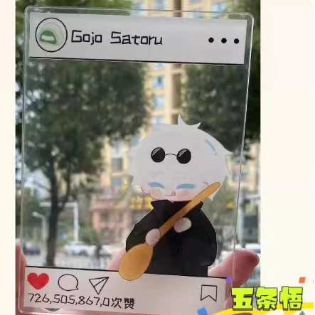 

Anime Jujutsu Kaisen Satoru Gojo Cosplay Gorgeous Butamine Instant Camera Cute Acrylic Small Card Decorate Xmas Birthday Gift