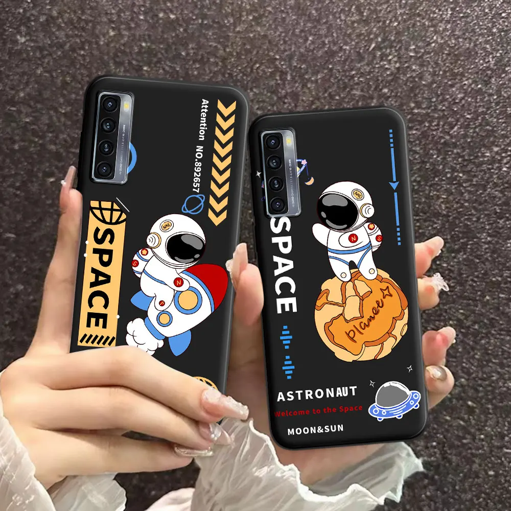 Astronaut Pattern Soft Silicone TPU Phone Case - Protective and Stylish Back Cover