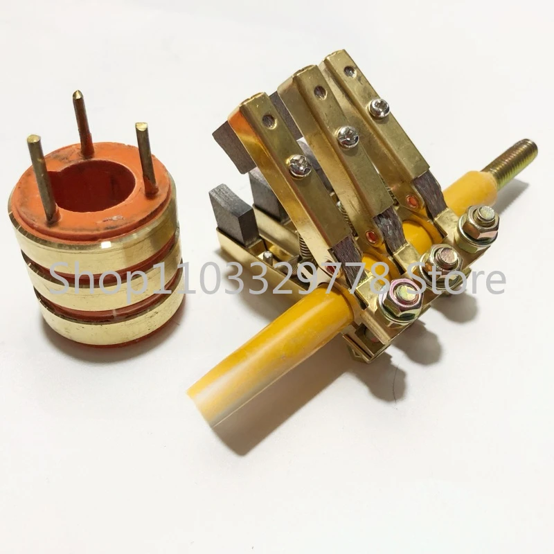 Copper Slip Ring Conductive Ring 3-Way 20*38*38 Carbon Brush 6*12 ...