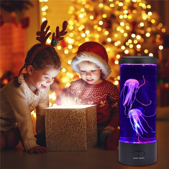 2021 LED Simulation Jellyfish Lava Lamp USB Colorful Bedroom Bedside Atmosphere Night Light Birthday Gift Room