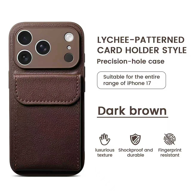 Sleek and Durable Synthetic Leather Clip-On Phone Case