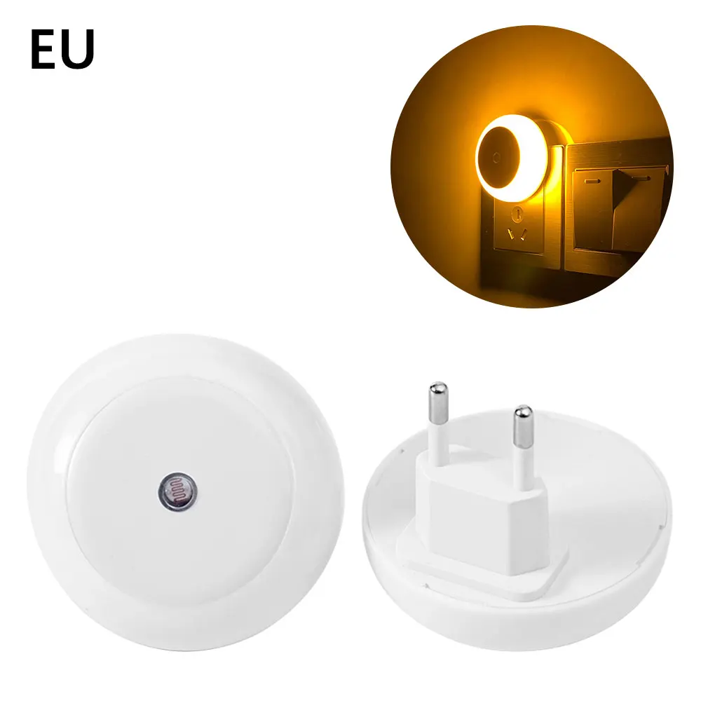 LED Wall Lamp for Home Bedroom Bathroom Kitchen Hallway Staireway LED Night Light Smart Night Sensor Round Plug in