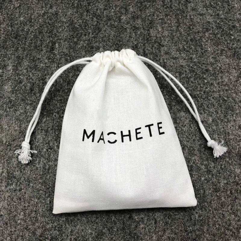 

Linen Gift Bags Packing Jewelry Cotton Jute Drawstring Pouch Makeup Wedding Party Storage Reusable Sachet Wrapple Print Logo 100