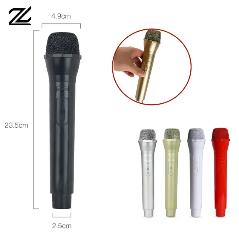 

1pcs Fake Prop Microphone Props Artificial Microphone Prop Kids Microphone Toy Black White Red Gold Sliver Color
