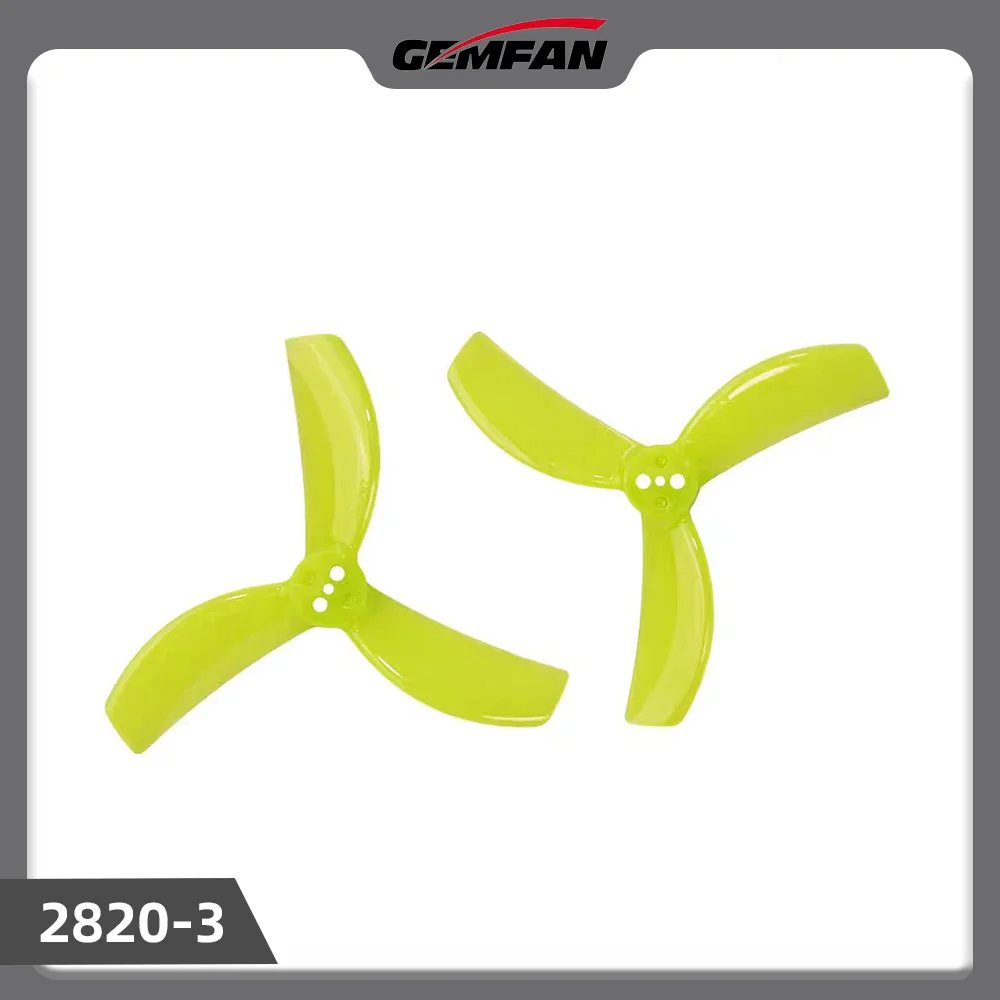 Gemfan 2820 Prop 3 Blade for FPV Soccer 200mm Mini Multirotor 2Pairs/bag T-mount 1.5mm Hub 1104-1404 4300KV Motor DIY Parts
