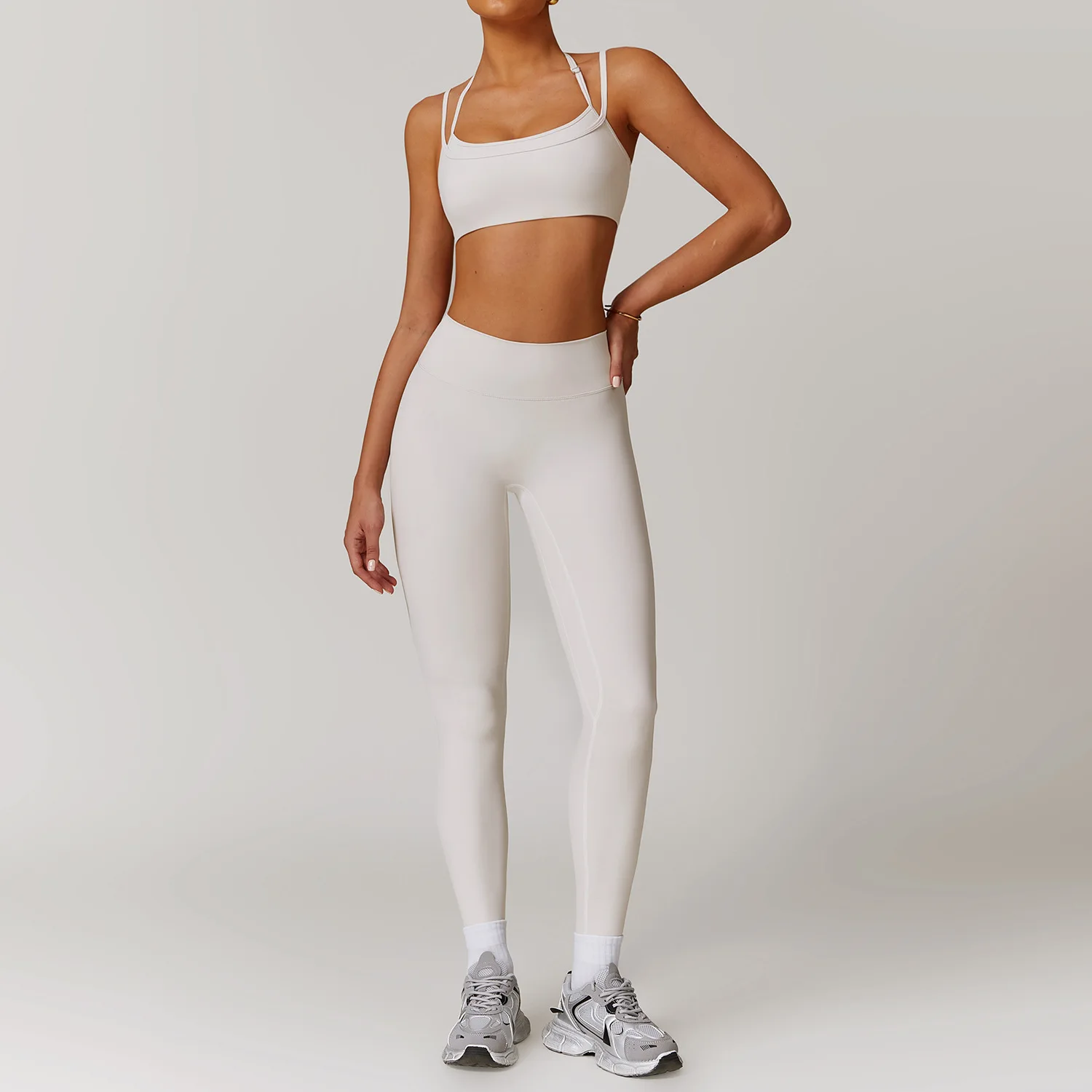Yoga Suit 2PCS Yoga Suit Women Sports Set Quick-Drying Gym Set Running Workout Tracksuit Female Long Sleeve Sports Shirt Yoga Clothing