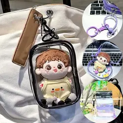 Clear Outdoor Bag For 10cm Cartoon Plush Dolls PVC Transparent Keychain Bag Storage Case Pvc Clear Mystery Box Organizer