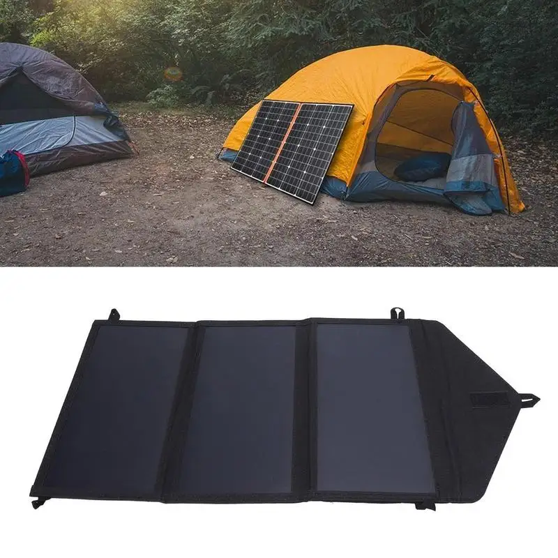 Portable Solar Panel Kit Foldable Portable Solar Battery Charger Kit Laptop Smartphone Tablet Power Bank With 100w Double USB