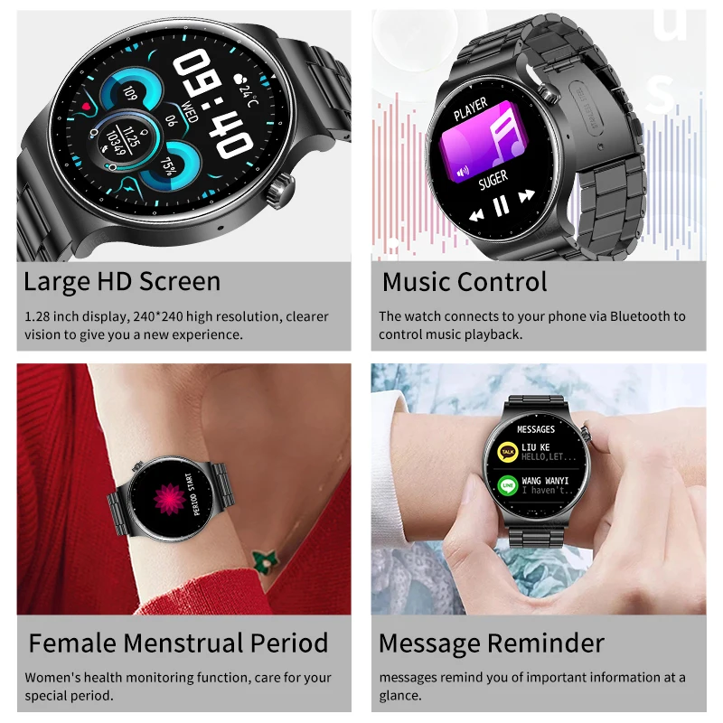 LIGE AMOLED  ȭ Ʈ ġ  2023     ̾ ð  SmartWatch  IOS ȵ̵