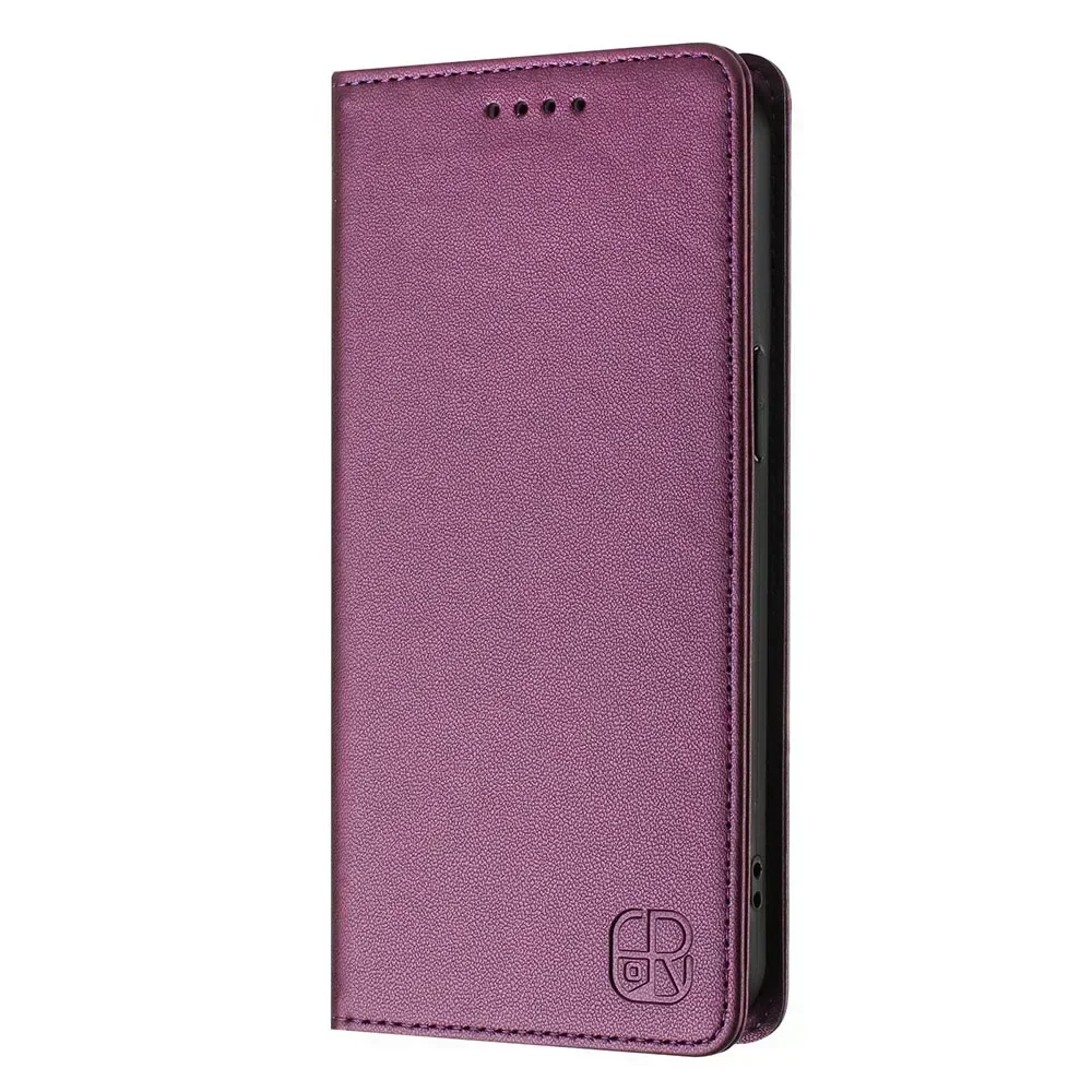 Premium Magnetic Leather Flip Wallet Case - Elegant Phone Back Cover