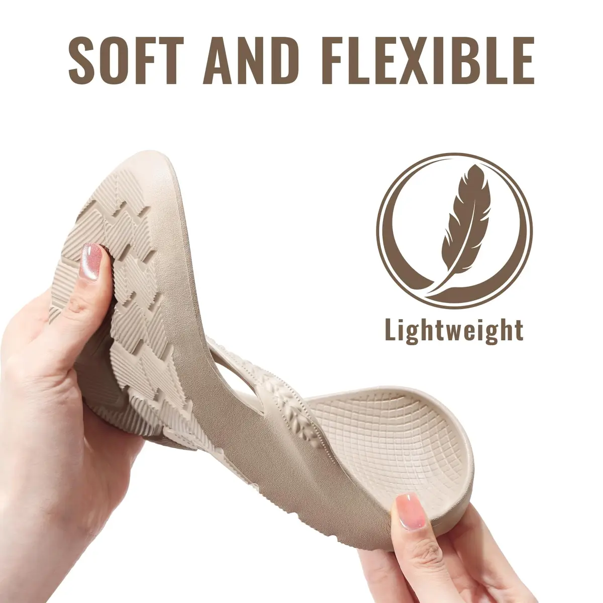 Litfun Women's New Flip Flops With Arch Support Outdoor Non-slip Men Beach Sandals Comfort House Slippers For Plantar Fasciitis — view 4