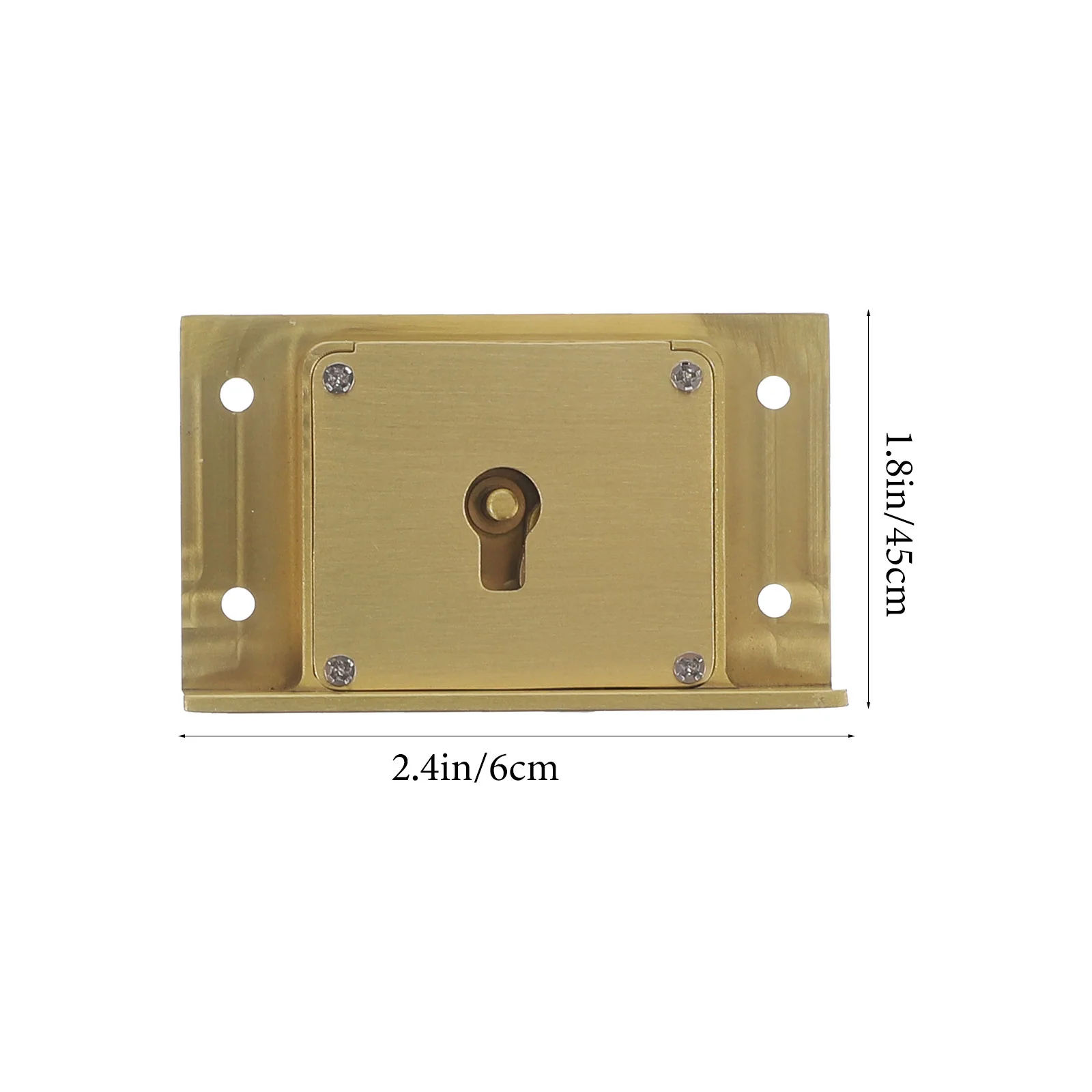 Brass Plated Flush Mount Door Locks Set for Cabinets, Drawers, Mailboxes, and Wardrobes