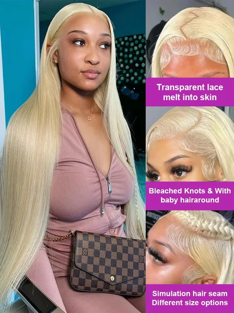 220 Density 613 Human Hair Max-lace Wig Lace Front Bone Straight Wig 13x6 HD Transparent Lace Frontal Wig For Women 46 Inch