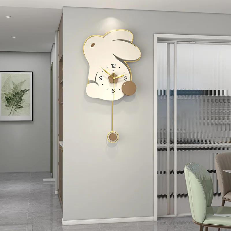 Creative Rabbit Wall Clock Living Room Fashion Restaurant Background Decoration Clock 3