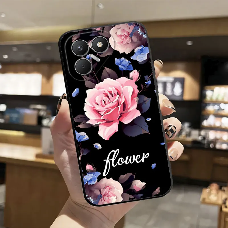Sleek Silicone Shockproof Phone Case - Ultra Fashion Print, Black