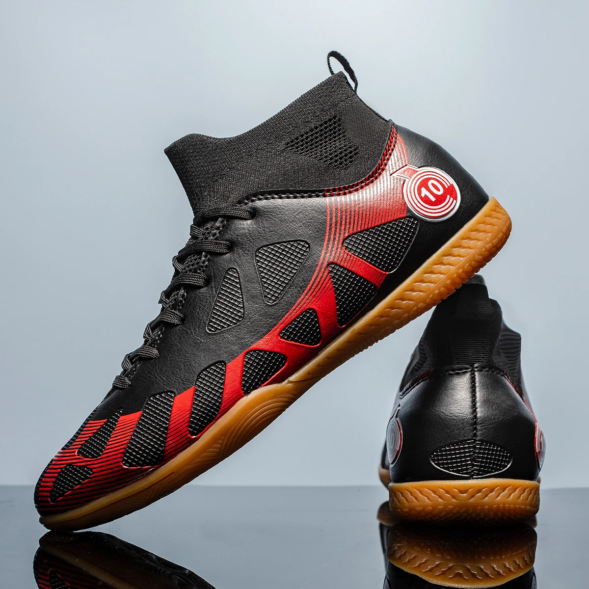 Men's Professional Indoor Flat Bottomed Football Shoes Durable Non Slip