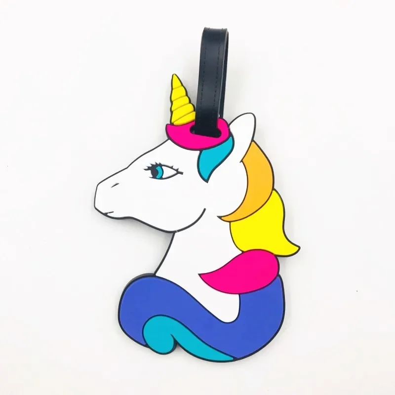 Travel accessories creative animal cartoon silica gel suitcase ID addres holder baggage boarding tags portable label