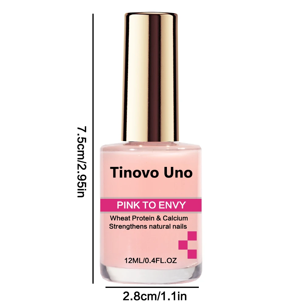 Description Picture 6 of itemTinovo Uno Pink to Envy Nail Strengthener Protein Calcium Natural Nail Polish Keratin Base Growth Liquid for Thin Brittle Nails