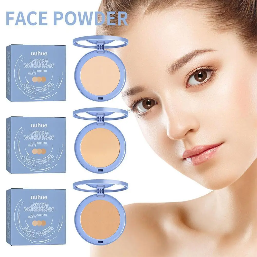 Sunscreen Powder Cosmetic Face Powder Oil-Control Waterproof Lasting Matte Concealer Makeup Pressed Korean Cosmetic 4.8 pressed powder foundation setting powder concealer powder compact powder face powder