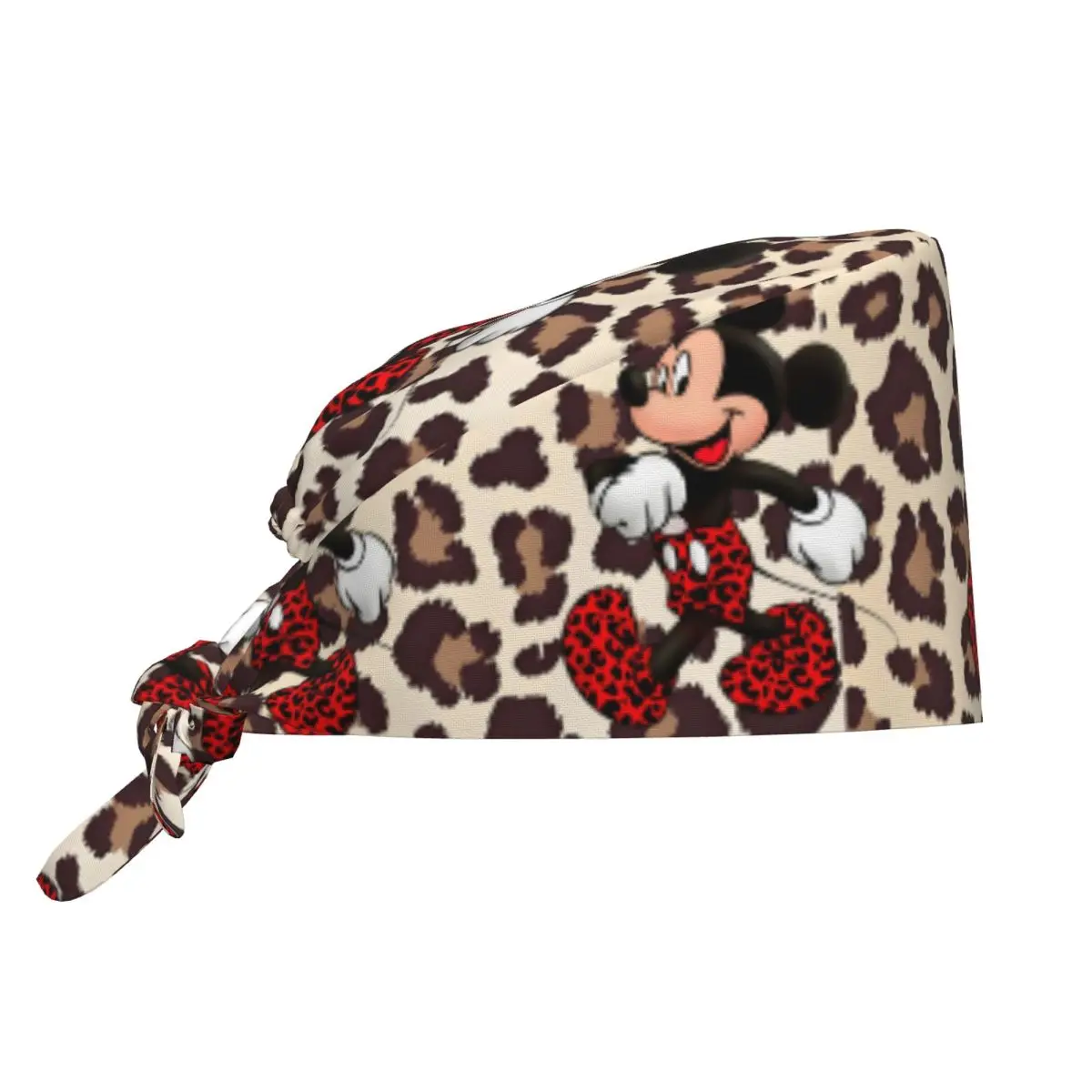 Gorro Quirúrgico Personalizable con Diseño de Mickey Mouse, Gorro de Enfermería con Estampado de Leopardo para Chef, Médico y Cirujano