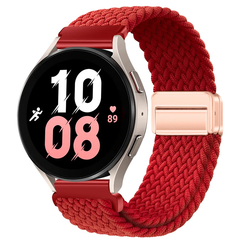 Nylon Braided Loop Strap Bracelet Band - Adjustable and Stylish, 20mm/22mm
