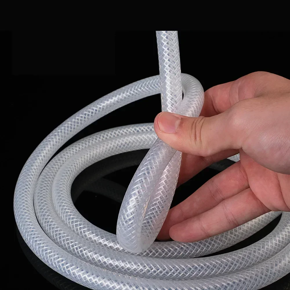 1M Thickening Silicone Hose Tube Food Grade Braided Fibre Hose Pipe Liquid Transport Pharmaceutical Food Processing