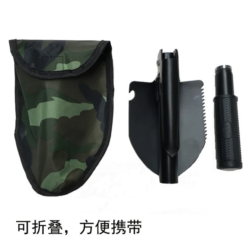 다기능 3-in-1 정원용 삽 - 캠핑, 낚시, 야생 생존용 곡괭이 및 괭이