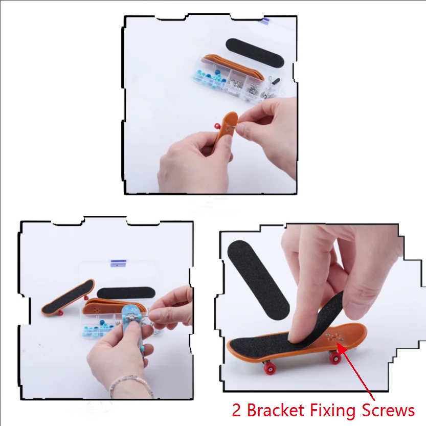 Finger Skateboard Plastic Mini Finger Skating Board Deck Table Sport Game DIY Fingerboard Skateboard Gifts for Adults Kids Finger Skateboard Toys Fingerboard Set