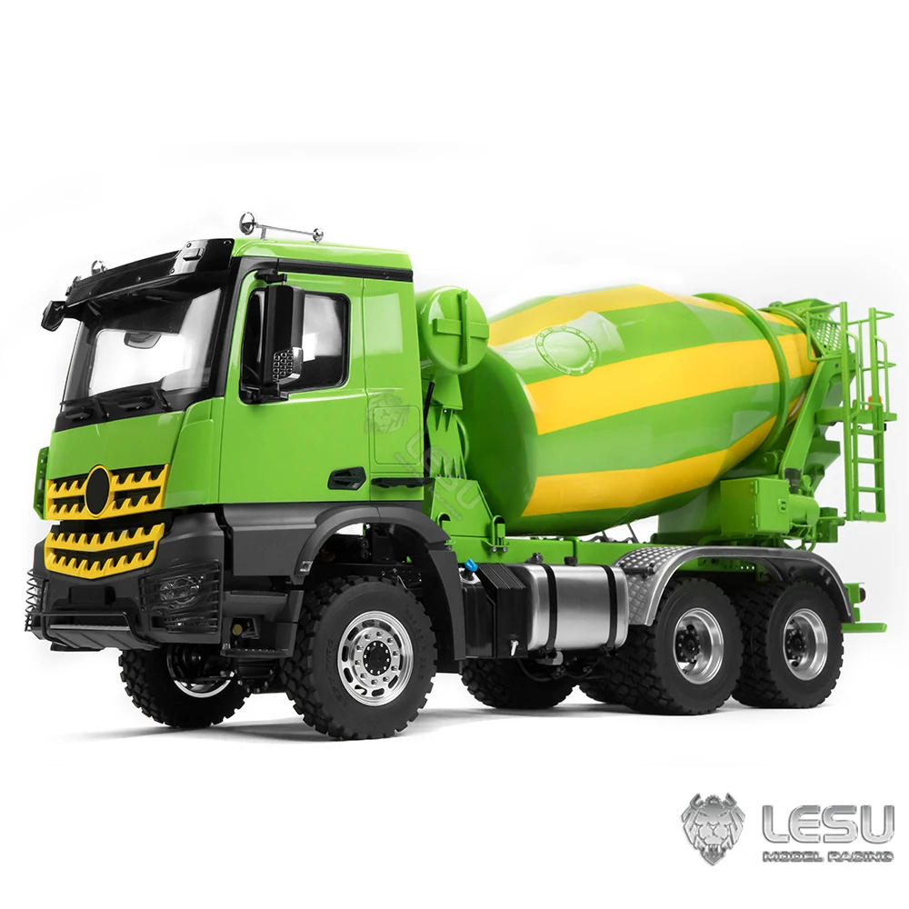 

LESU 6x6 1/14 RC Mixer Truck Radio Control Lorry Model Car Metal 2Speed Gearbox Axles Chassis 540 Motor Light Sound